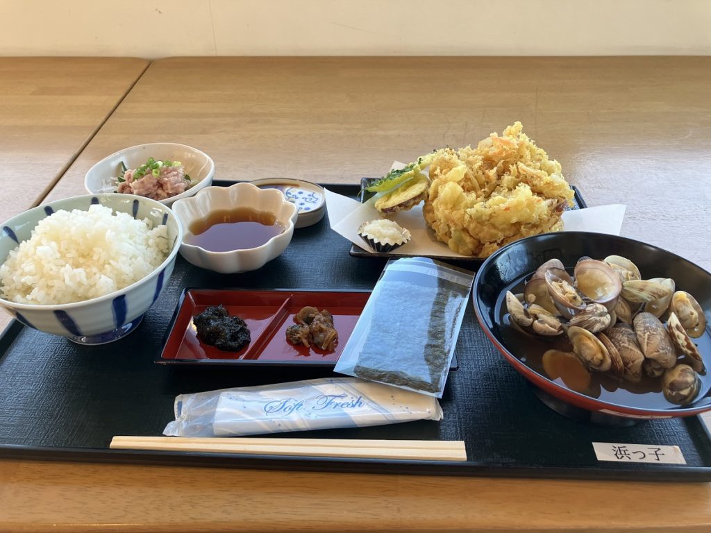 あさりのかき揚げ定食