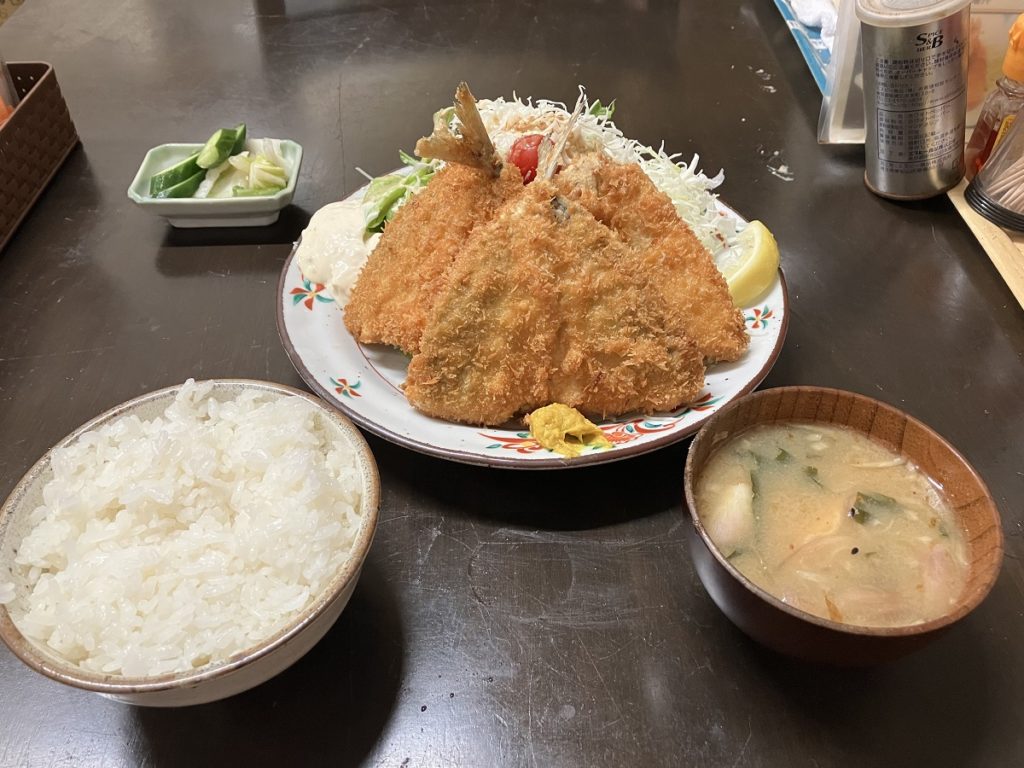 食事処みづきのアジフライ定食