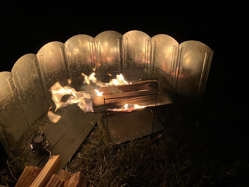 焚火　in きさらづCAMP ORGANIC FIELD in みたて